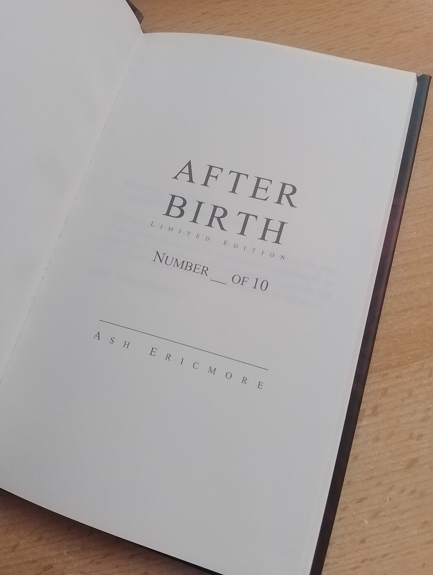 After Birth - Limited Numbered Edition Hardback (Signed)