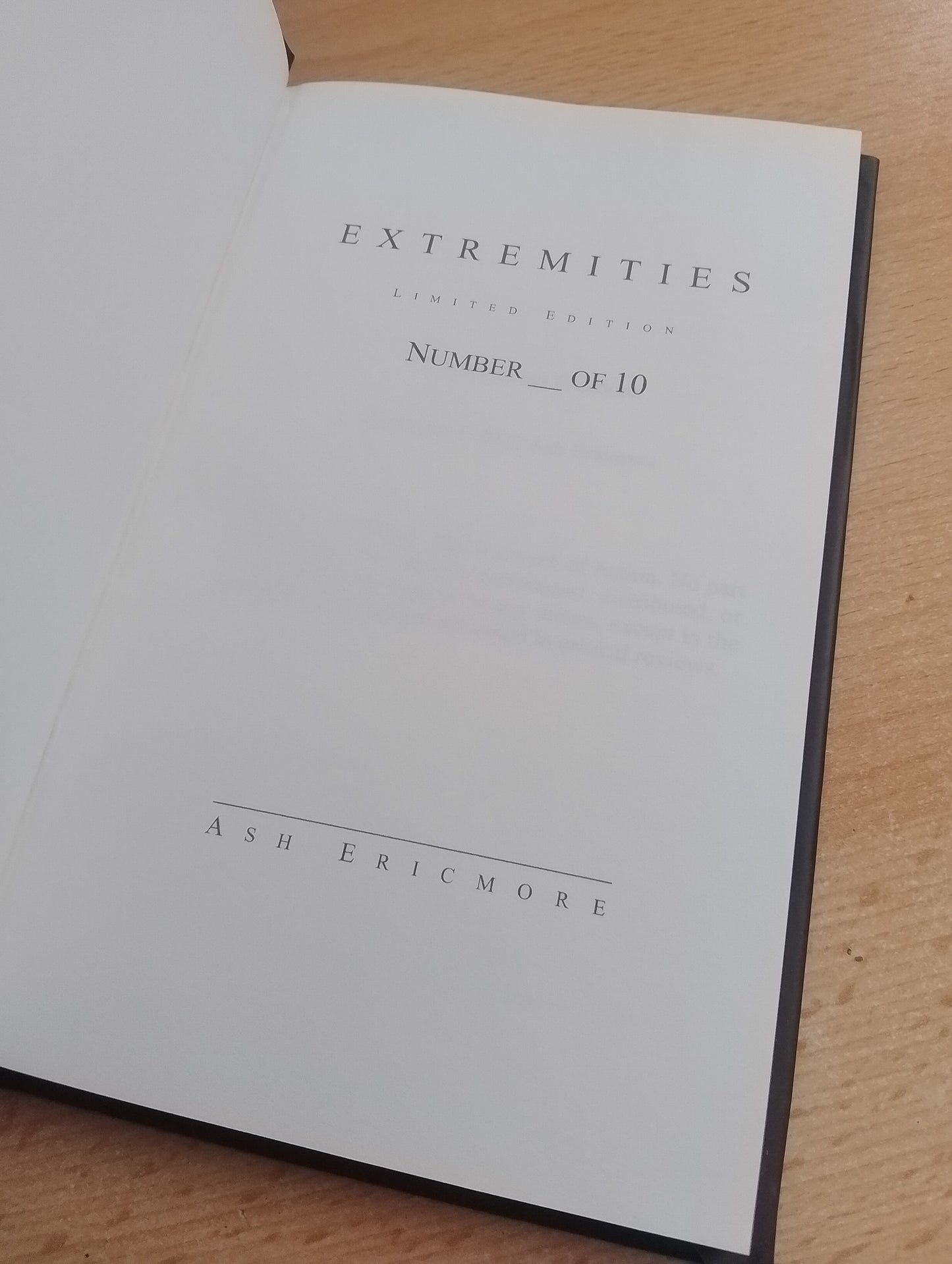 Extremities - Limited Numbered Edition Hardback